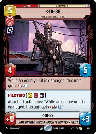 IG-88 - Murderous Phlutdroid (639) (639) [Jump to Lightspeed] - Fantasy Flight Games - Card Brawlers | Quebec | Canada |