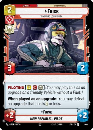 Frisk - Vanguard Loudmouth (646) (646) [Jump to Lightspeed] - Fantasy Flight Games - Card Brawlers | Quebec | Canada |