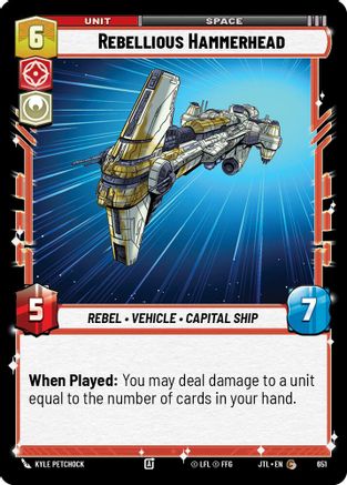 Rebellious Hammerhead (651) (651) [Jump to Lightspeed] - Fantasy Flight Games - Card Brawlers | Quebec | Canada |