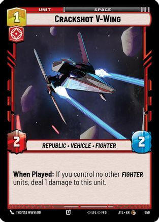 Crackshot V-Wing (656) (656) [Jump to Lightspeed] - Fantasy Flight Games - Card Brawlers | Quebec | Canada |