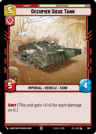 Occupier Siege Tank (665) (665) [Jump to Lightspeed] - Fantasy Flight Games - Card Brawlers | Quebec | Canada |