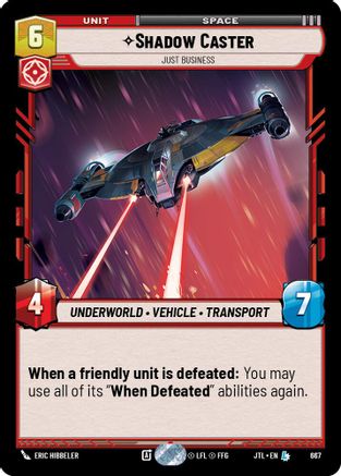 Shadow Caster - Just Business (667) (667) [Jump to Lightspeed] - Fantasy Flight Games - Card Brawlers | Quebec | Canada |
