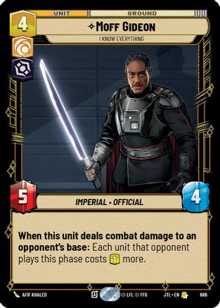 Moff Gideon - I Know Everything (686) (686) [Jump to Lightspeed] - Fantasy Flight Games - Card Brawlers | Quebec | Canada |