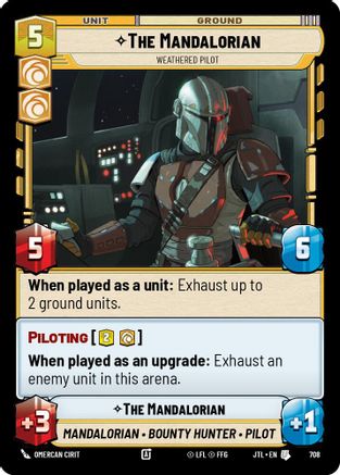 The Mandalorian - Weathered Pilot (708) (708) [Jump to Lightspeed] - Fantasy Flight Games - Card Brawlers | Quebec | Canada |