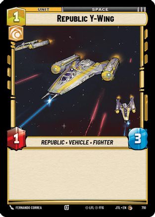 Republic Y-Wing (710) (710) [Jump to Lightspeed] - Fantasy Flight Games - Card Brawlers | Quebec | Canada |