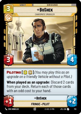 BoShek - Charismatic Smuggler (713) (713) [Jump to Lightspeed] - Fantasy Flight Games - Card Brawlers | Quebec | Canada |