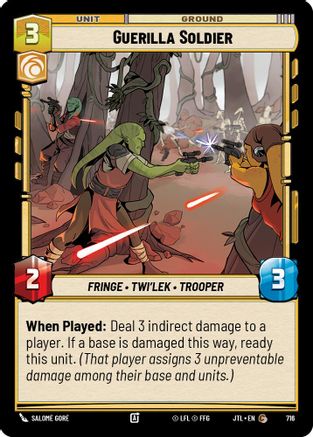 Guerilla Soldier (716) (716) [Jump to Lightspeed] - Fantasy Flight Games - Card Brawlers | Quebec | Canada |