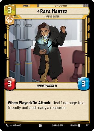 Rafa Martez - Shrewd Sister (717) (717) [Jump to Lightspeed] - Fantasy Flight Games - Card Brawlers | Quebec | Canada |