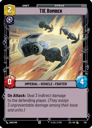 TIE Bomber (735) (735) [Jump to Lightspeed] - Fantasy Flight Games - Card Brawlers | Quebec | Canada |