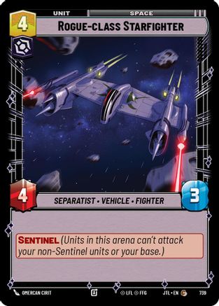 Rogue-class Starfighter (739) (739) [Jump to Lightspeed] - Fantasy Flight Games - Card Brawlers | Quebec | Canada |