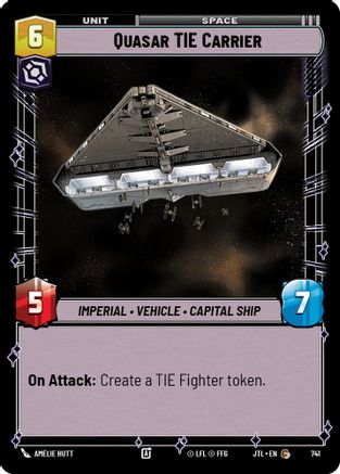 Quasar TIE Carrier (741) (741) [Jump to Lightspeed] - Fantasy Flight Games - Card Brawlers | Quebec | Canada |