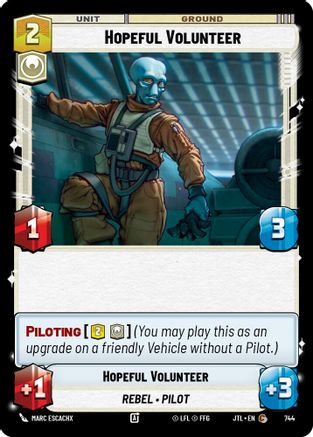 Hopeful Volunteer (744) (744) [Jump to Lightspeed] - Fantasy Flight Games - Card Brawlers | Quebec | Canada |
