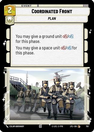 Coordinated Front (751) (751) [Jump to Lightspeed] - Fantasy Flight Games - Card Brawlers | Quebec | Canada |