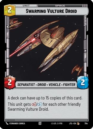 Swarming Vulture Droid (754) (754) [Jump to Lightspeed] - Fantasy Flight Games - Card Brawlers | Quebec | Canada |
