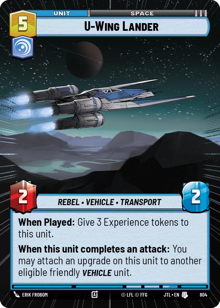 U-Wing Lander (804) (Hyperspace Foil) (804) [Jump to Lightspeed] - Fantasy Flight Games - Card Brawlers | Quebec | Canada |
