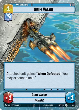 Grim Valor (807) (Hyperspace Foil) (807) [Jump to Lightspeed] - Fantasy Flight Games - Card Brawlers | Quebec | Canada |
