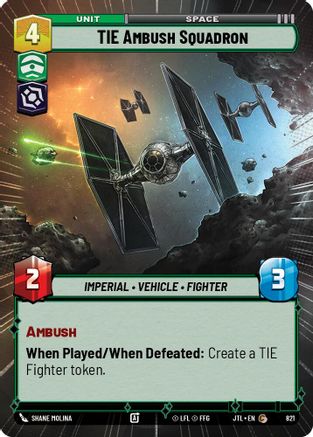 TIE Ambush Squadron (821) (Hyperspace Foil) (821) [Jump to Lightspeed] - Fantasy Flight Games - Card Brawlers | Quebec | Canada |