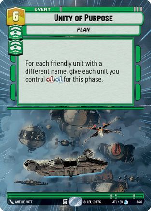 Unity of Purpose (840) (Hyperspace Foil) (840) [Jump to Lightspeed] - Fantasy Flight Games - Card Brawlers | Quebec | Canada |