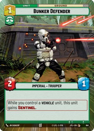 Bunker Defender (841) (Hyperspace Foil) (841) [Jump to Lightspeed] - Fantasy Flight Games - Card Brawlers | Quebec | Canada |