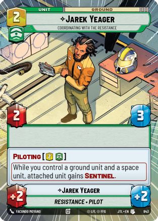 Jarek Yeager - Coordinating With The Resistance (843) (Hyperspace Foil) (843) [Jump to Lightspeed]