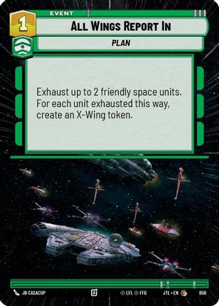 All Wings Report In (856) (Hyperspace Foil) (856) [Jump to Lightspeed] - Fantasy Flight Games - Card Brawlers | Quebec | Canada |
