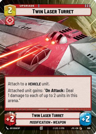 Twin Laser Turret (906) (Hyperspace Foil) (906) [Jump to Lightspeed] - Fantasy Flight Games - Card Brawlers | Quebec | Canada |