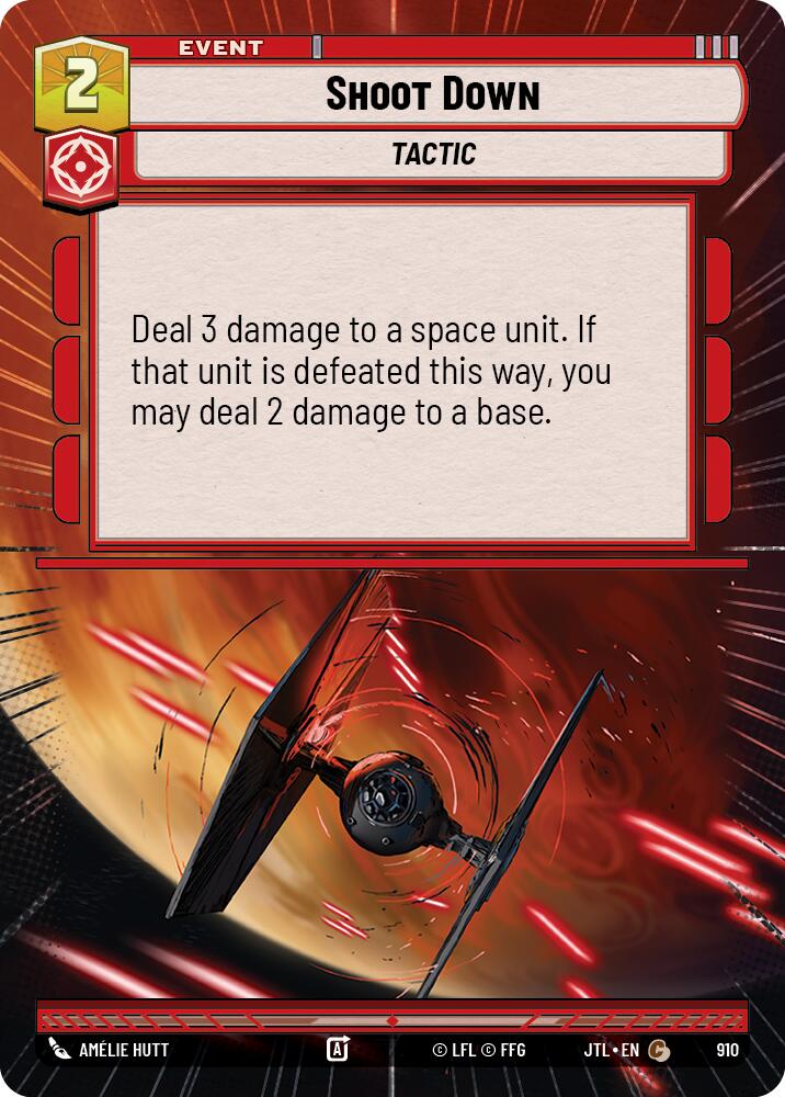 Shoot Down (910) (Hyperspace Foil) (910) [Jump to Lightspeed] - Fantasy Flight Games - Card Brawlers | Quebec | Canada |
