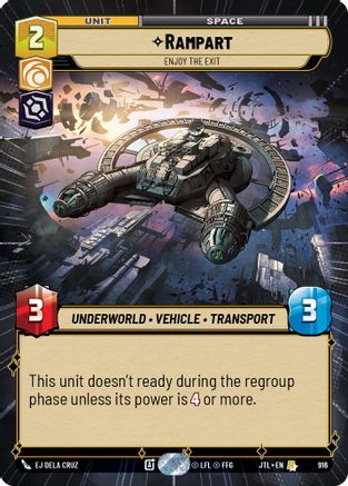 Rampart - Enjoy the Exit (916) (Hyperspace Foil) (916) [Jump to Lightspeed] - Fantasy Flight Games - Card Brawlers | Quebec | Canada |