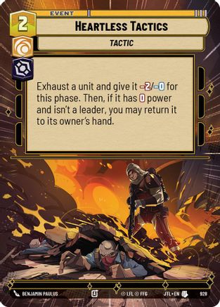 Heartless Tactics (928) (Hyperspace Foil) (928) [Jump to Lightspeed] - Fantasy Flight Games - Card Brawlers | Quebec | Canada |