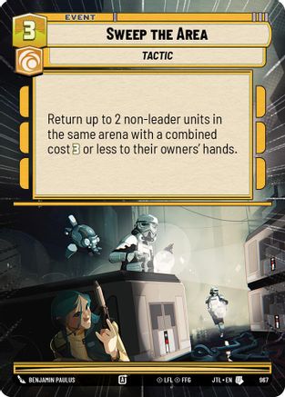 Sweep the Area (967) (Hyperspace Foil) (967) [Jump to Lightspeed] - Fantasy Flight Games - Card Brawlers | Quebec | Canada |