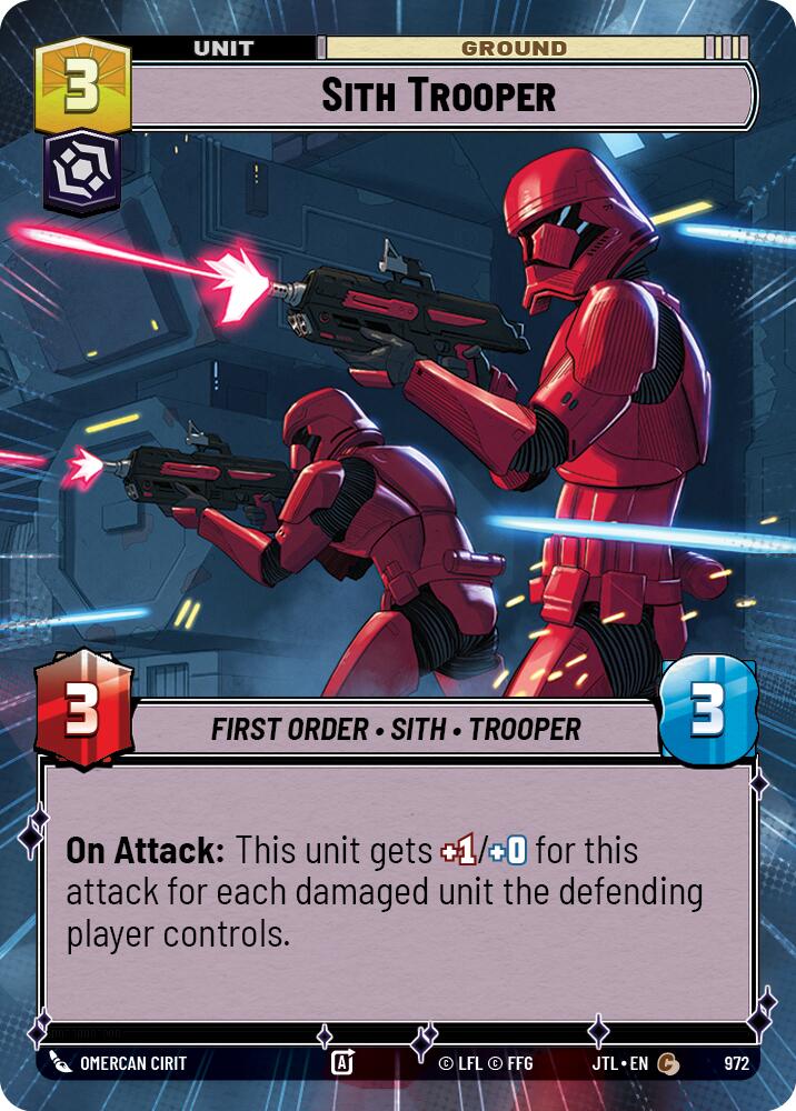 Sith Trooper (972) (Hyperspace Foil) (972) [Jump to Lightspeed] - Fantasy Flight Games - Card Brawlers | Quebec | Canada |