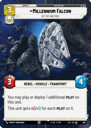 Millennium Falcon - Get Out And Push (983) (Hyperspace Foil) (983) [Jump to Lightspeed] - Fantasy Flight Games - Card Brawlers | Quebec | Canada |