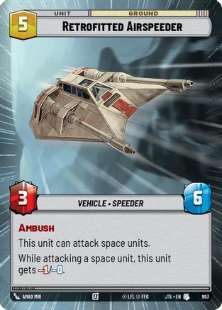 Retrofitted Airspeeder (993) (Hyperspace Foil) (993) [Jump to Lightspeed] - Fantasy Flight Games - Card Brawlers | Quebec | Canada |
