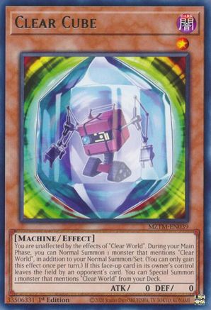 Cube transparent [MZTM-EN039] Rare 