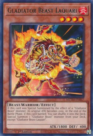 Gladiator Beast Laquari [MZTM-EN067] Rare - Yu-Gi-Oh! - Card Brawlers | Quebec | Canada |
