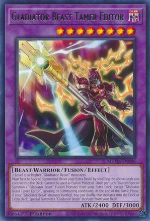 Gladiator Beast Tamer Editor [MZTM-EN086] Rare - Yu-Gi-Oh! - Card Brawlers | Quebec | Canada |