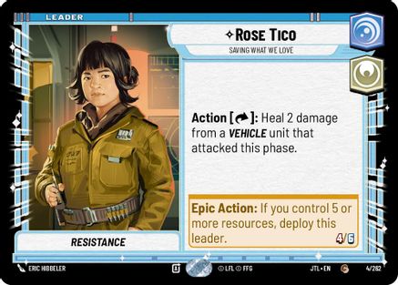 Rose Tico - Saving What We Love (004/262) (004/262) [Jump to Lightspeed] - Fantasy Flight Games - Card Brawlers | Quebec | Canada |