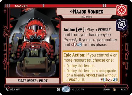Major Vonreg - Red Baron (011/262) (011/262) [Jump to Lightspeed] - Fantasy Flight Games - Card Brawlers | Quebec | Canada |