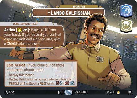 Lando Calrissian - Buying Time (999) (Showcase) (999) [Jump to Lightspeed] - Fantasy Flight Games - Card Brawlers | Quebec | Canada |