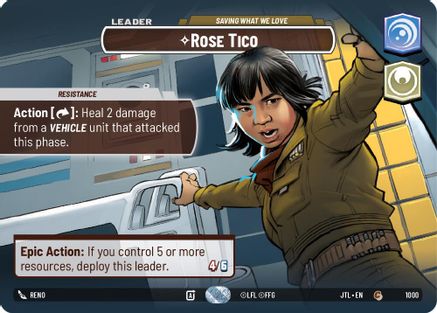 Rose Tico - Saving What We Love (1000) (Showcase) (1000) [Jump to Lightspeed] - Fantasy Flight Games - Card Brawlers | Quebec | Canada |
