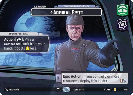 Admiral Piett - Commanding the Armada (1001) (Showcase) (1001) [Jump to Lightspeed] - Fantasy Flight Games - Card Brawlers | Quebec | Canada |