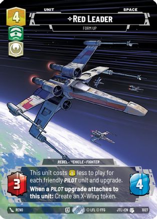 Red Leader - Form Up (1027) (Prestige) (1027) [Jump to Lightspeed] - Fantasy Flight Games - Card Brawlers | Quebec | Canada |