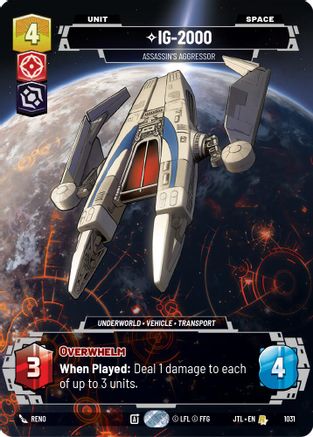 IG-2000 - Assassin's Aggressor (1031) (Prestige) (1031) [Jump to Lightspeed] - Fantasy Flight Games - Card Brawlers | Quebec | Canada |