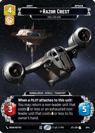 Razor Crest - Ride For Hire (1044) (Prestige) (1044) [Jump to Lightspeed] - Fantasy Flight Games - Card Brawlers | Quebec | Canada |