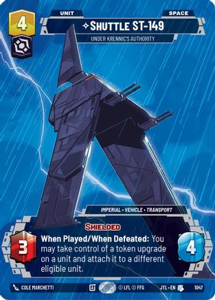 Shuttle ST-149 - Under Krennic's Authority (1047) (Prestige) (1047) [Jump to Lightspeed] - Fantasy Flight Games - Card Brawlers | Quebec | Canada |