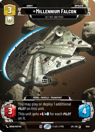 Millennium Falcon - Get Out And Push (1048) (Prestige) (1048) [Jump to Lightspeed] - Fantasy Flight Games - Card Brawlers | Quebec | Canada |