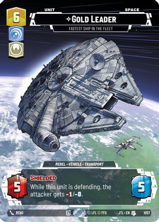 Gold Leader - Fastest Ship in the Fleet (1057) (Prestige Foil) (1057) [Jump to Lightspeed] - Fantasy Flight Games - Card Brawlers | Quebec | Canada |