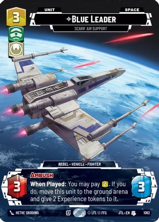 Blue Leader - Scarif Air Support (1062) (Prestige Foil) (1062) [Jump to Lightspeed] - Fantasy Flight Games - Card Brawlers | Quebec | Canada |