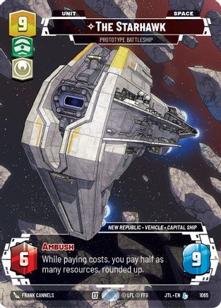 The Starhawk - Prototype Battleship (1065) (Prestige Foil) (1065) [Jump to Lightspeed] - Fantasy Flight Games - Card Brawlers | Quebec | Canada |