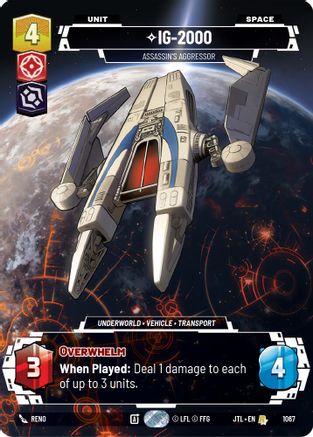 IG-2000 - Assassin's Aggressor (1067) (Prestige Foil) (1067) [Jump to Lightspeed] - Fantasy Flight Games - Card Brawlers | Quebec | Canada |